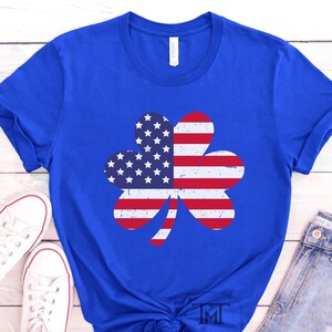 Retro Shamrock Flag USA shirt, 4th of July tee, Retro funny fourth shirt, Womens 4th of July shirt, America Patriotic Shirt, Independence