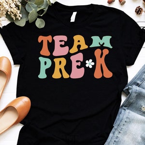Team Pre-K T-Shirt, Pre-K Teacher Shirt, Pre Kinder Shirt, Kindergarten Shirt, Preschool Teacher , Pre-K Crew Shirts Hello Pre School Shirt