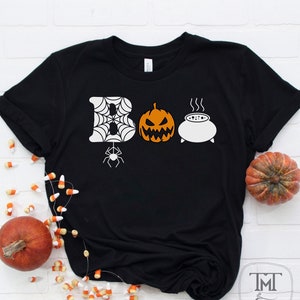 Halloween Boo Shirt, Halloween Pumpkin Shirt, Kids Halloween Shirt, Spider Halloween Shirt, Toddler Halloween Shirt, Halloween Ghost Shirt
