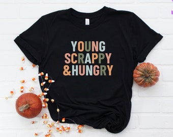 Young Scrappy & Hungry Shirt, Hamilton Shirt Kids, Broadway Christmas Gifts Super Soft Shirt