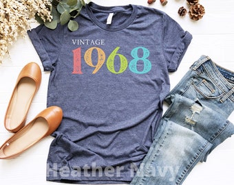 53rd Birthday Shirt, Vintage 1968 Shirt, 53rd Birthday Gift For Women, 53rd Birthday Gift For Men, Friend 53rd Birthday, 53rd Birthday Woman