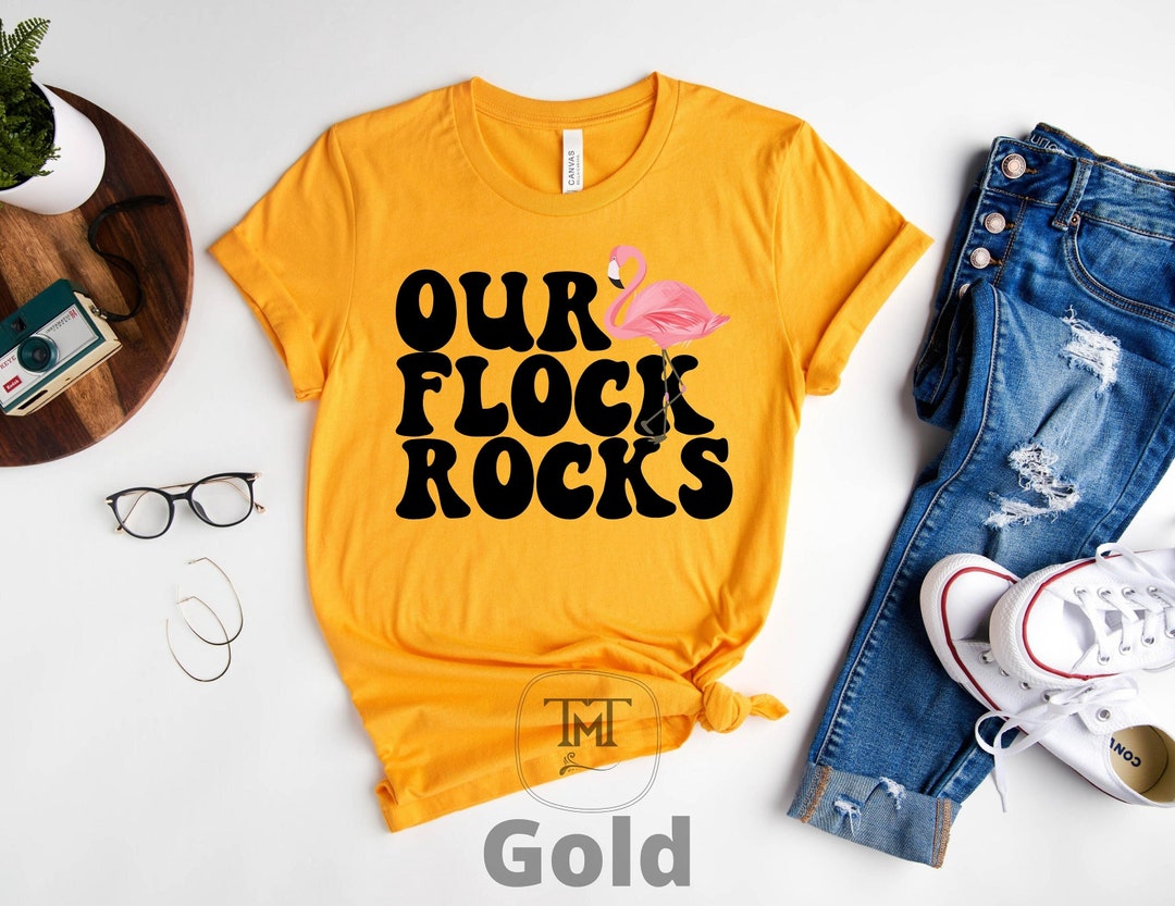 Our Flock Rocks, Flamingo Shirt, Funny Flamingo, Flamingo Lover Shirt ...