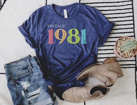 40th Birthday Shirt, Vintage 1981 Shirt, 40th Birthday Gift For Women, 40th Birthday Gift For Men, Friend 40th Birthday, 40th Birthday Woman