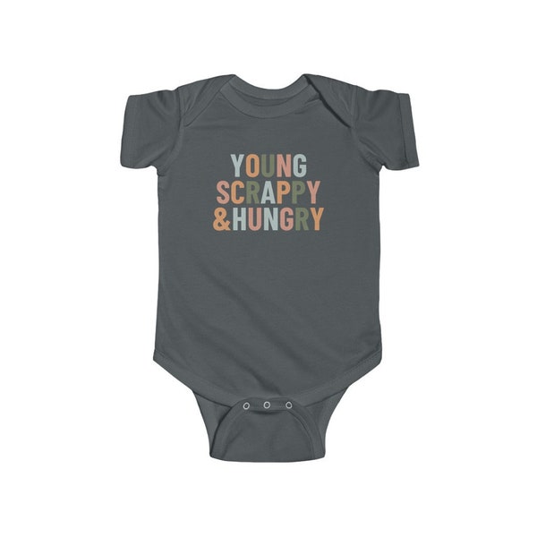 Young Scrappy and Hungry Infant Fine Jersey Bodysuit, Hamilton Baby, Hamilton Gift For Kid