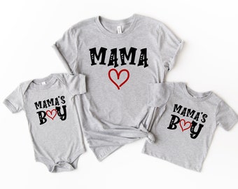 Mommy And Me Mama - Mama's Boy Matching Shirt, Kids Valentines Shirt, Boy Valentines Shirts, Boy Valentine Outfit, mutter und sohn outfit