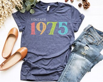 46th Birthday Shirt, Vintage 1975 Shirt, 46th Birthday Gift For Women, 46th Birthday Gift For Men, Friend 46th Birthday, 46th Birthday Woman
