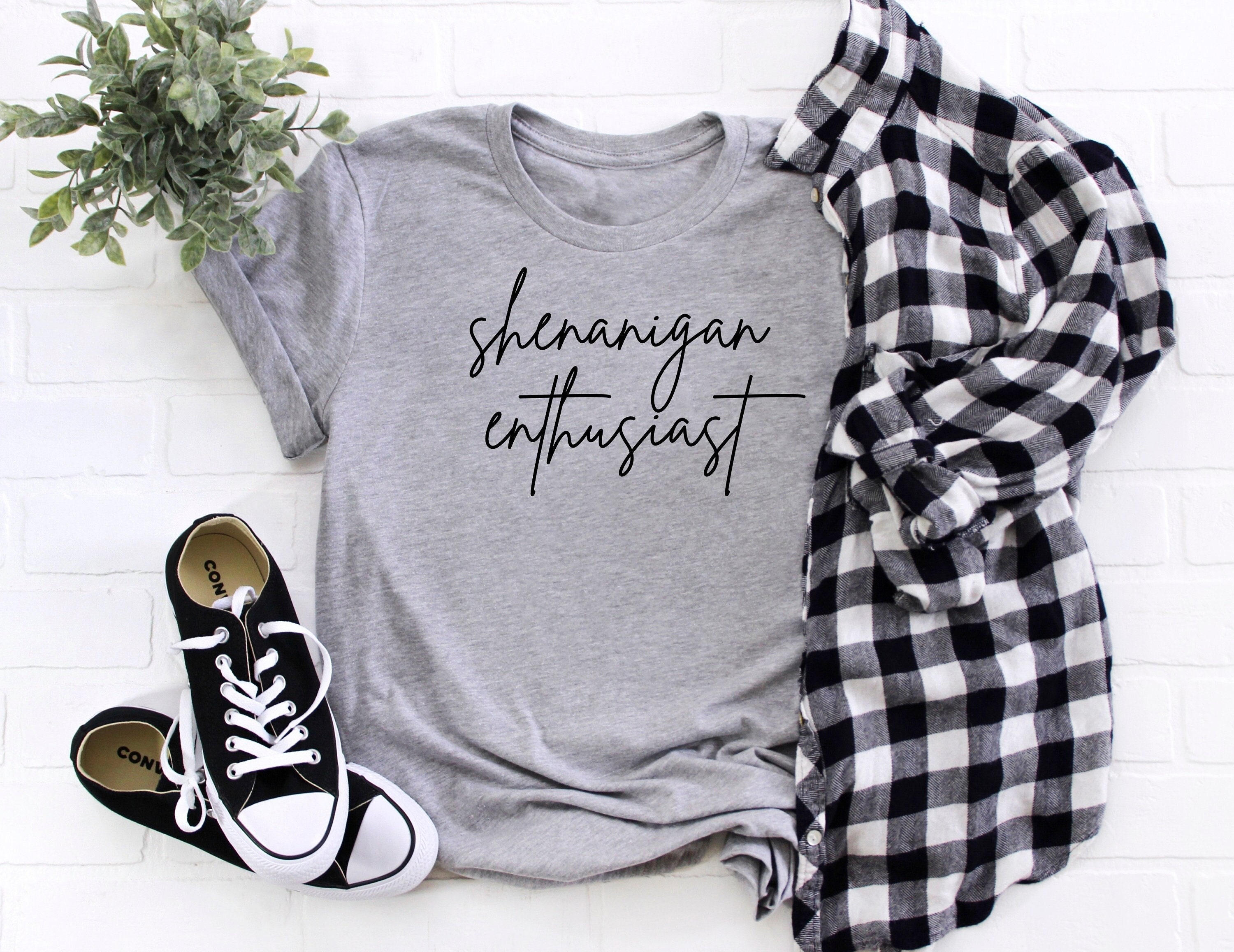 Shenanigan Enthusiast Shirt, Gift for Mother, Party Shirt, St Patrick's Day Tee, Irish, Funny Shirt, Shamrock Shirt, Best Friend Tee