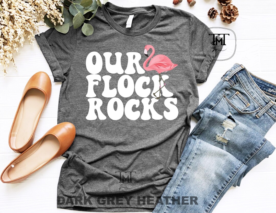 Our Flock Rocks, Flamingo Shirt, Funny Flamingo, Flamingo Lover Shirt ...