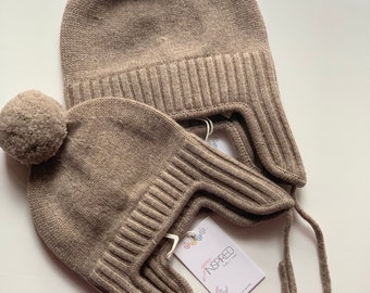 Christmas gift, Warm winter knit hat, baby toddler beanie hat, pure merino kids headwear, children gift idea, organic wool superfine,