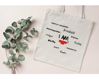 Affirmations svg bundle, tote bag svg file, svg file for cricut, svg for tshirt, cricut file, digital file, custom tote bag - XCS