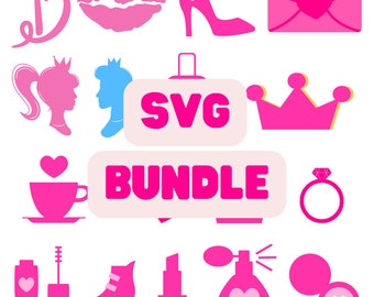 pink barb svg bundle, barb icon svg file, svg file for cricut, svg for tshirt, svg for tumbler, svg for tote bag - XCS