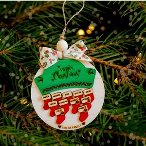 Personalized Wooden Family Christmas Ornament for stocking Christmas Ornament Custom Wooden Family Christmas Ornament 3D Lasercut