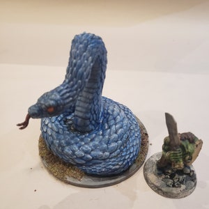 RPG Miniatures: Giant Azure Snake