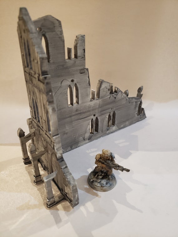 Table-ready Warhammer 40K Ruined Gothic Building - Etsy Table-ready Warhammer 40K Ruined Gothic Building - Etsy