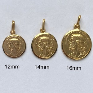 Jesus Christ Pendant, 10K 14K 18K Redentore Medals, Religious Jewelry, Round Medallion, Birthday Gift for Women,