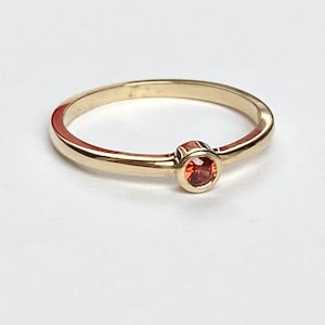 Garnet Ring Gold , 14K Solid Gold Ring, January Birthstone Rings, Stackable Rings, Birthday Gifts for Women,