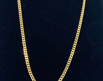 14K Curb Chain, 2mm, Solid Gold Curb Necklace, Perfect Necklace for Everyday, Birthday Gift for Mom, s, ers