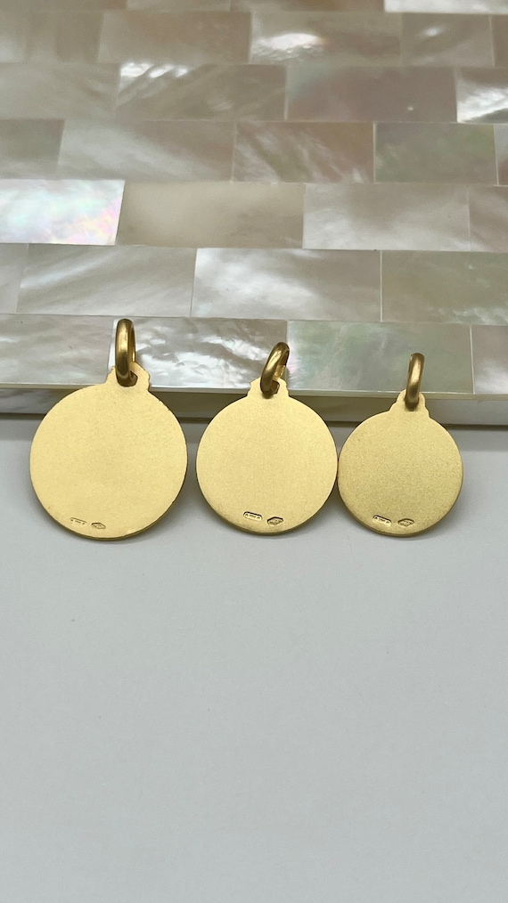 Saint Michael Gold Pendant, 18K Solid Gold Saint Michael