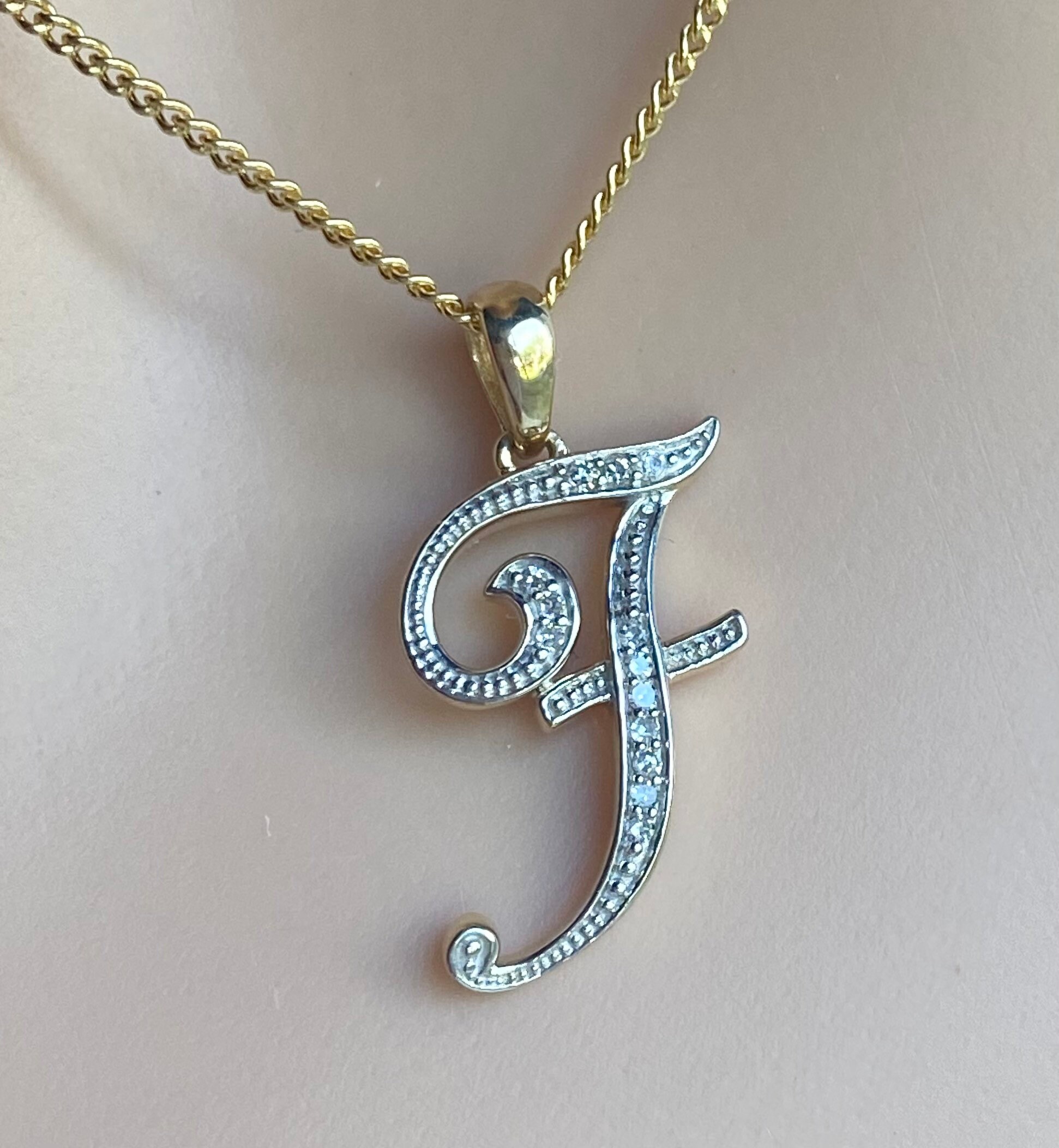 Diamond f pendant discount