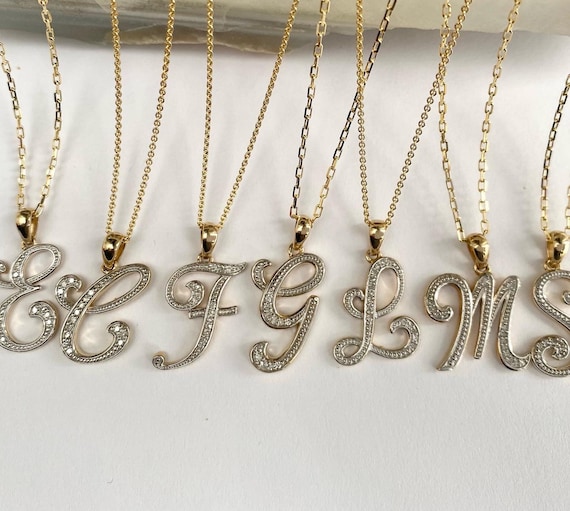 Diamond s hotsell initial necklace
