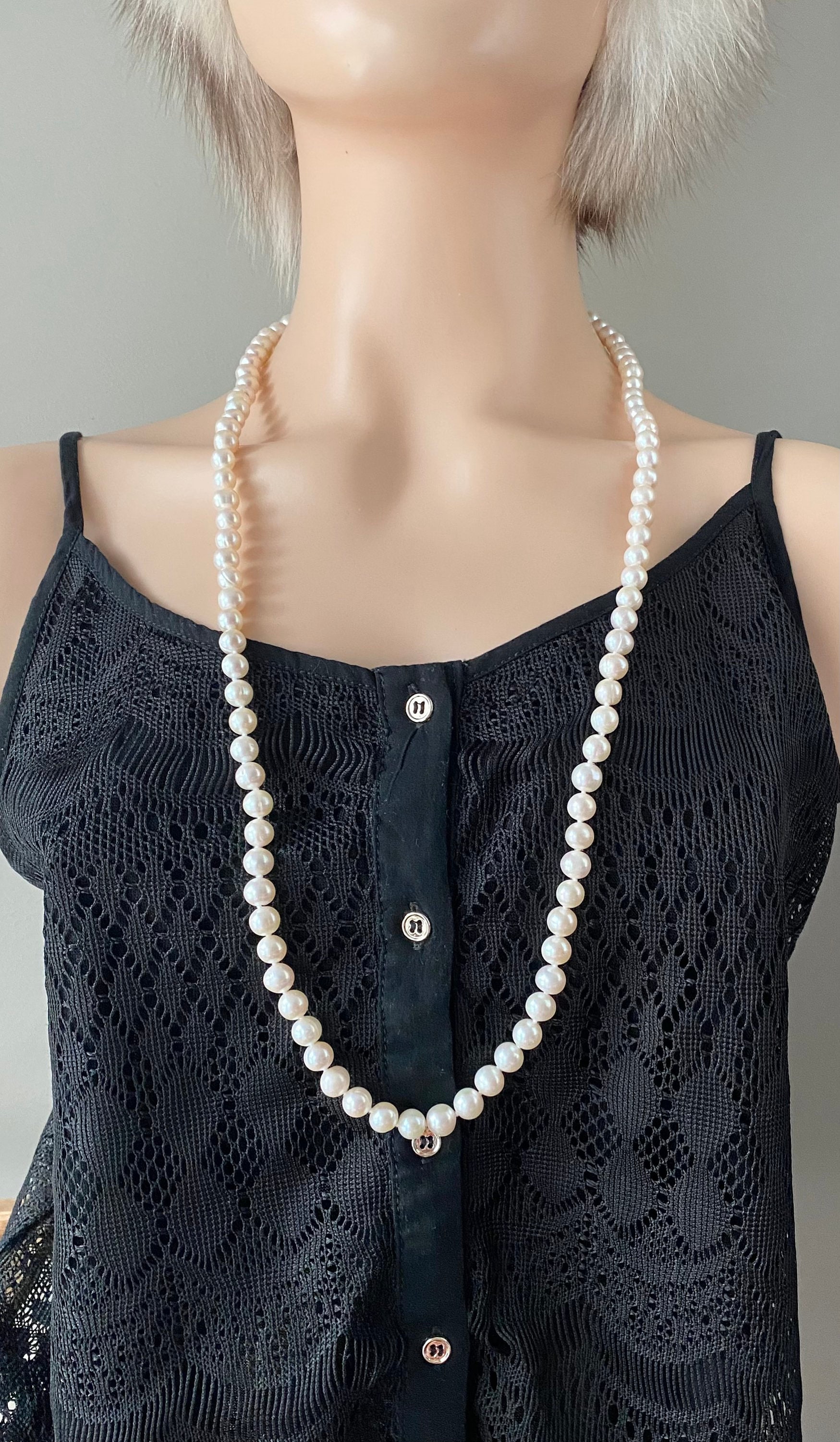 TATIANA☆CLASSIC PEARL POINT LOCK NECKLACE Tiffany & Co HardWear Pearl Lock Necklace Sterling Silver
