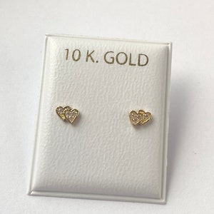 Earrings for Baby, 10K Solid Gold, Newborn Baby Earrings, Birthday Gift for Baby Girl, Earrings For Toddler, Presents