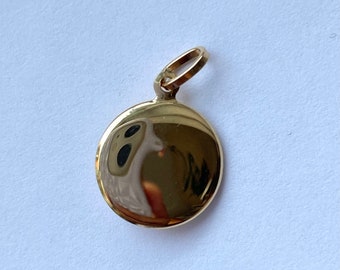 Evil Eye Pendant , 18K Solid Gold Amulet Protection, Al-ayn