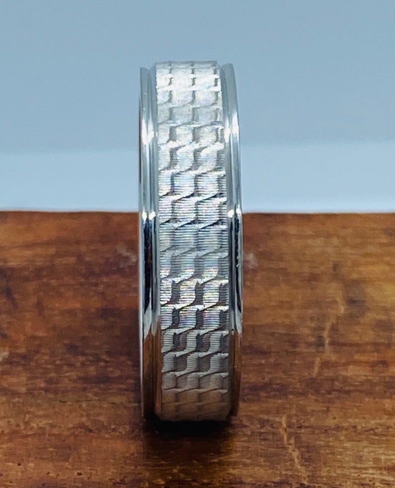 925 Sterling Silver Wedding Ring 6mm 925 Sterling Silver Filigree Wedding Band Free Shipping. Free Engraving Men Wedding Ring