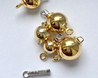14 kt gladde parelsluiting, gouden kettingsluiting, gouden armbandsluiting, voor sieradenbenodigdheden