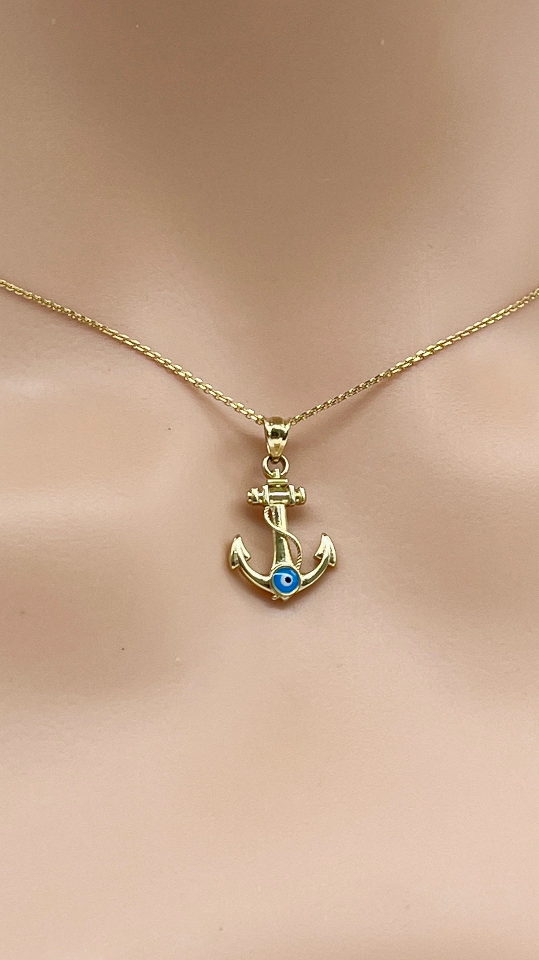 thumbnail image 2 of 925 Sterling Silver Compass Anchor Pendant Necklace, Zodiac Rim 2 of 14
