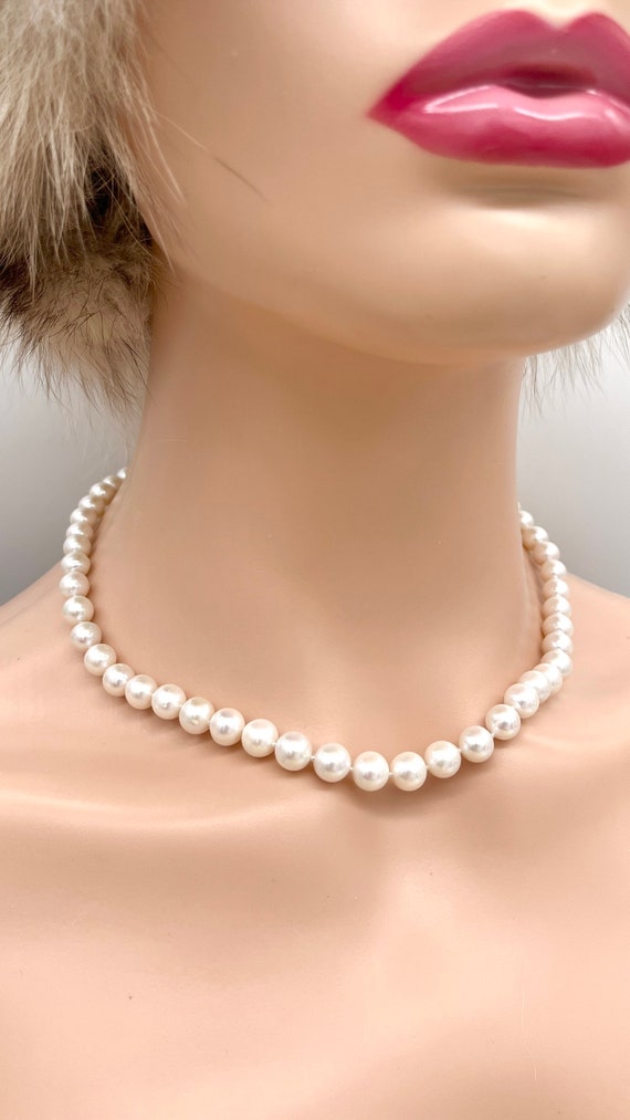 8mm pearl deals necklace