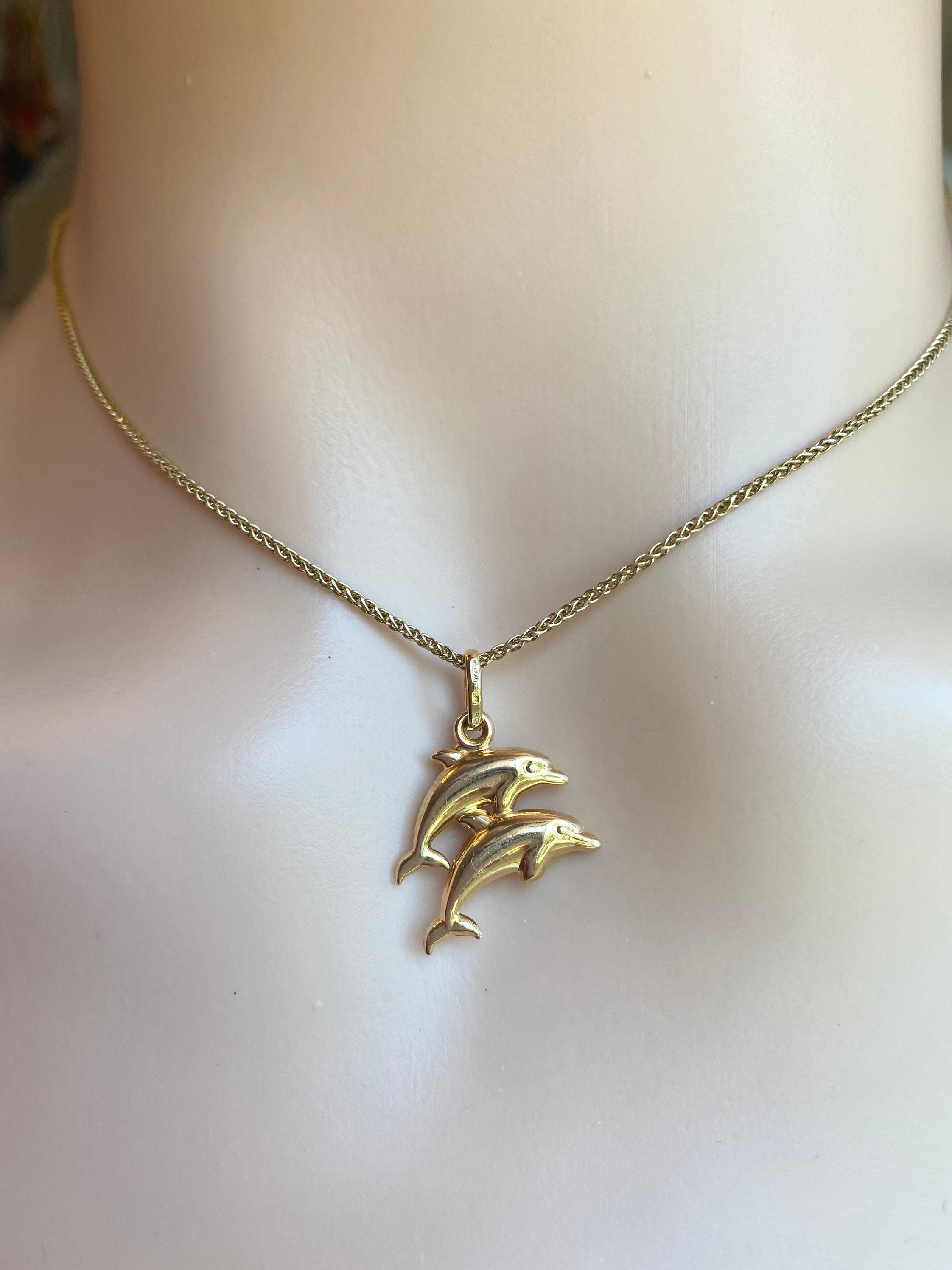 Wave Riding Dolphin Necklace