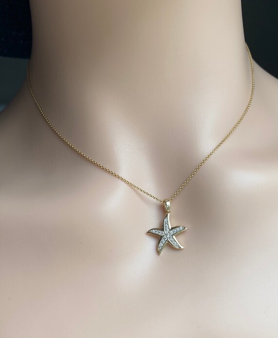 Star Gold Pendant 10K Solid Gold Star 
