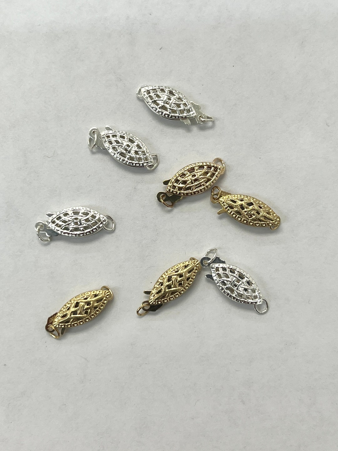 Pearl Fishhook Clasp, 925 Sterling Silver Fish Hook Clasp, Gold Plated