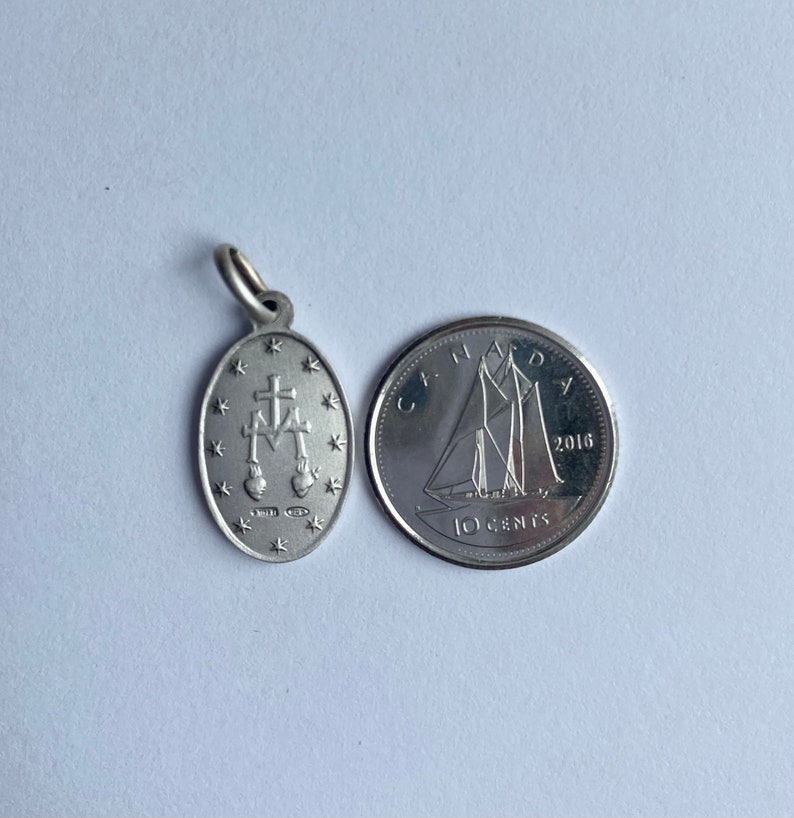 Our Lady of Miraculous, Virgin Mary Necklace, Sterling Silver Necklace ...