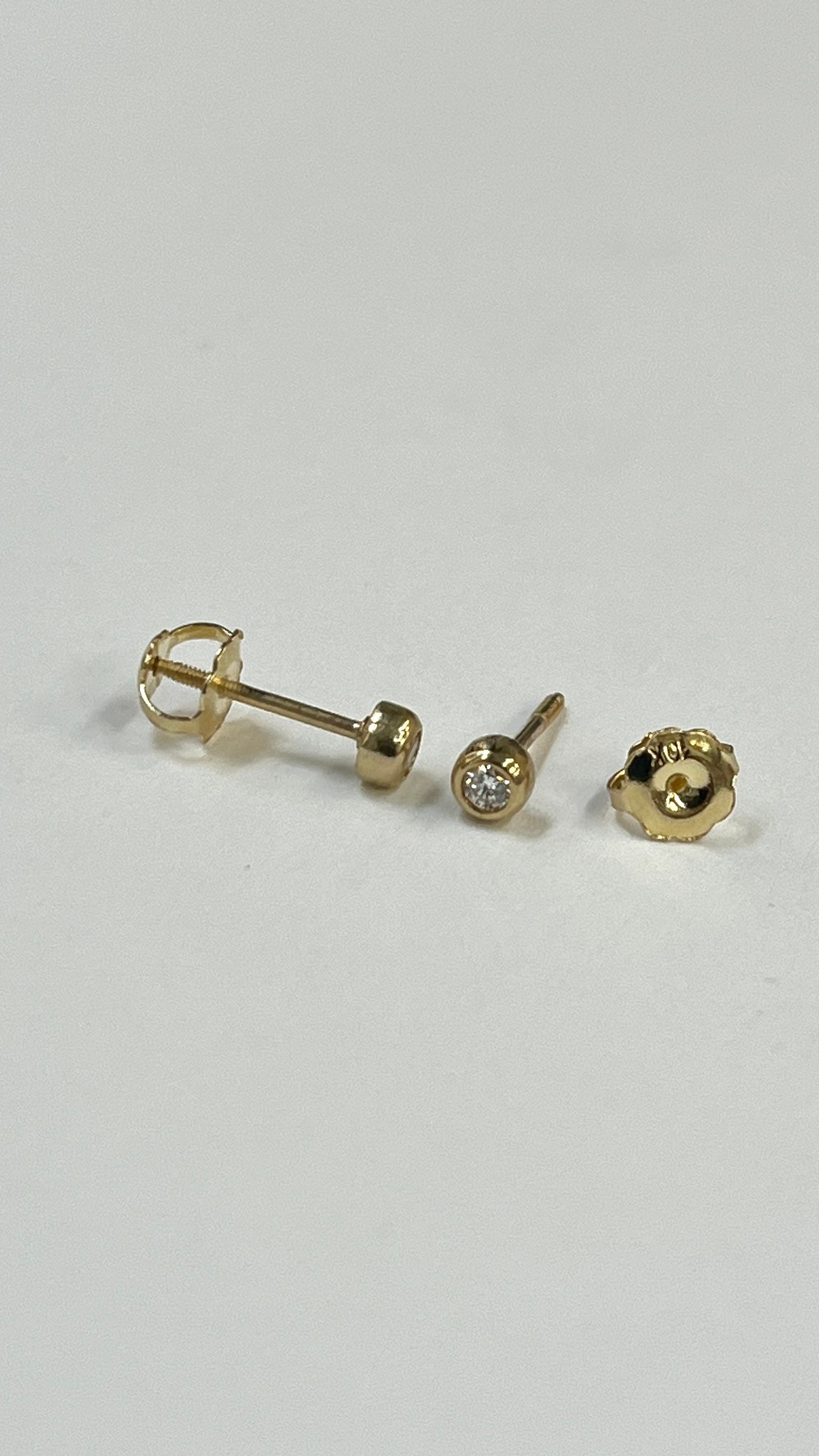 Baby earrings shop with locking backs