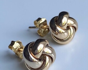 ◆VINTAGE HOLLYWOOD◆ Knotted Ring Earrings VH2479EA009M Givenchy Gold Twisted Knot Vintage Clip-On Earrings - 24