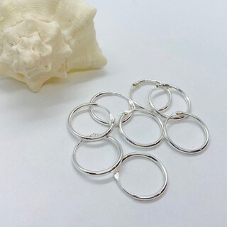 Orecchini A Cerchio In Argento Sterling 925 Con Zirconi Trasparenti - 14mm - Stile Vintage Quiges - Gioielli Da Donna