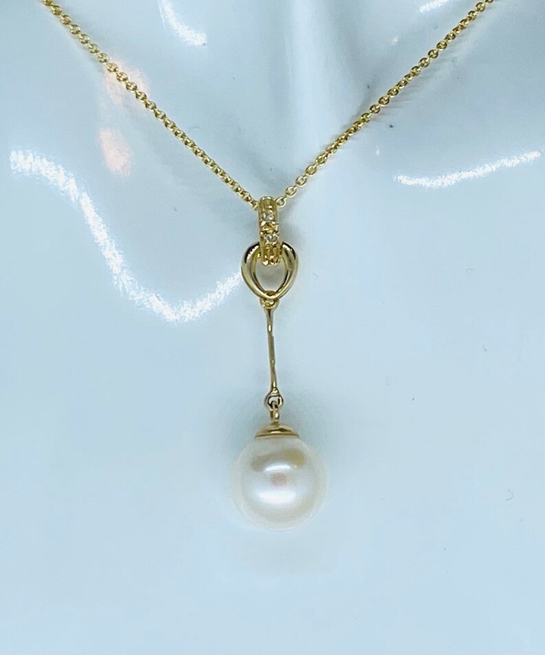 Pearl Jewerly Bride 14K Solid Gold Japanese Pearl Set Japanese Pearl Earrings Mother\u2019s Day Birthday Gift June Birthstone