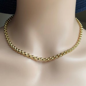 14k Gold Rolo Chain Extender, Real Yellow Gold Necklace Bracelet Extension  Rolo Chain, Removable Real Gold Rolo Chain, Adjustable Extender 