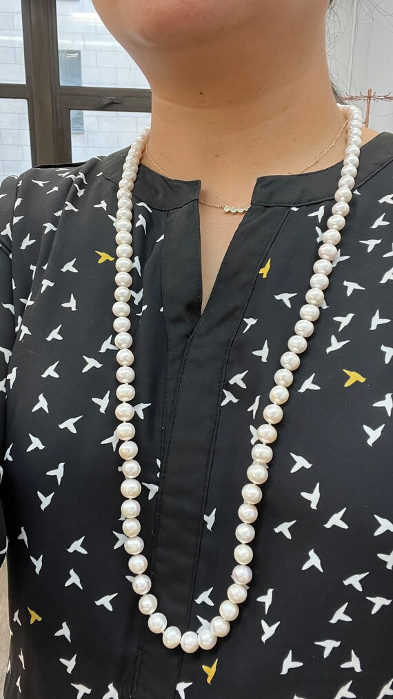 Long Pearl Y Necklace, Freshwater Pearl Necklace Gold