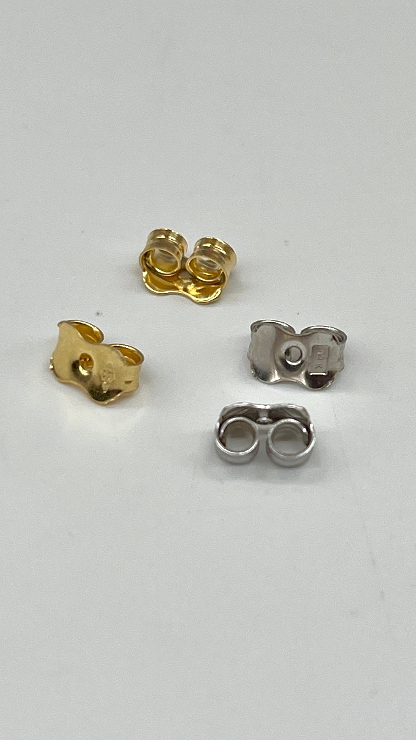 18k gold earring backs for studs, butterfly Earring Backings replacements,1pair