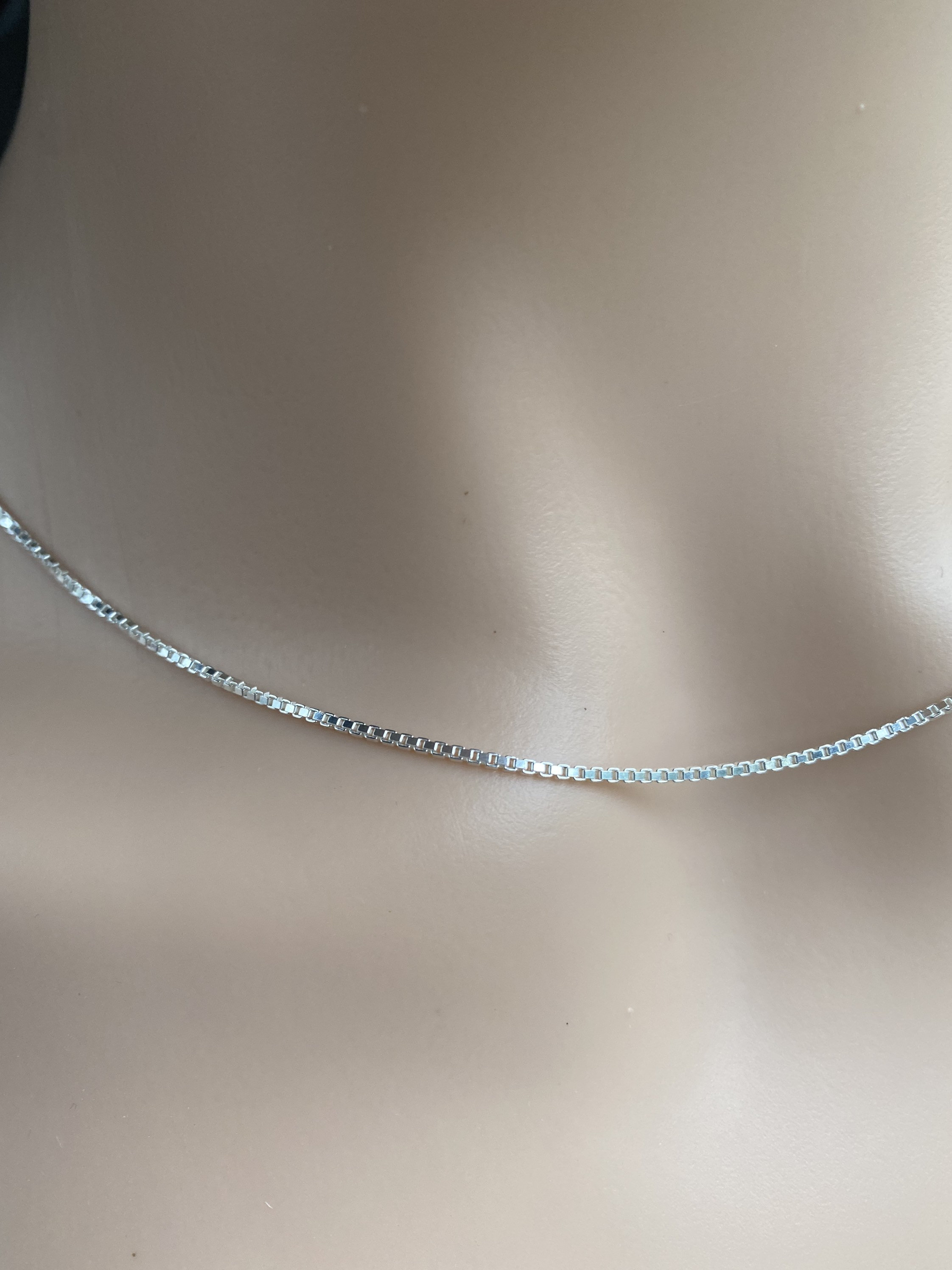 Box Chain Silver, 925 Sterling Silver, Italian Made Necklace