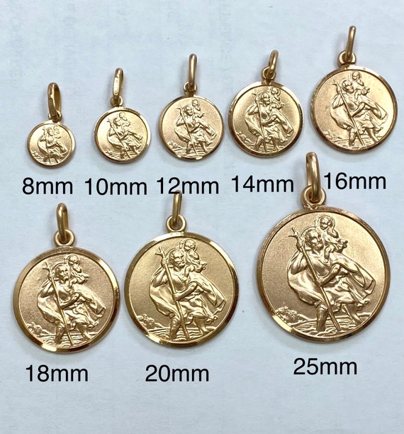 St christopher gold charm deals