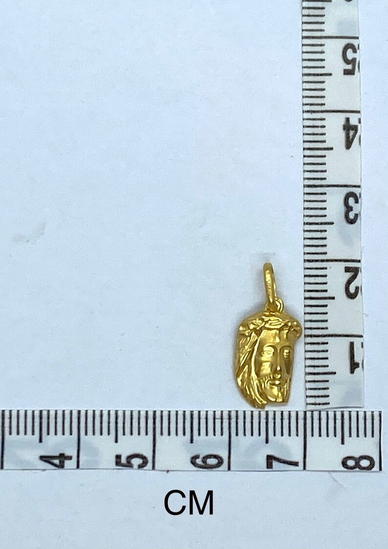 Birthday Gift Free Shipping Fine Gold Jewerly Italian Made Jesus Head Pendant 14K Solid Gold Jesus 3D Design Religious Pendant