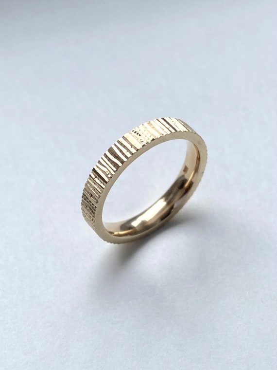 ソリッドゴールドリングバンド、レディース結婚指輪、10Kソリッド 