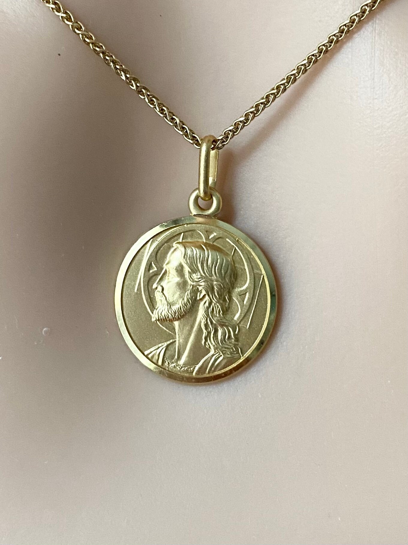 Ciondolo Con Volto Di Cristo Chimento Tradition Gold Immagini Sacre In Oro Bianco - Foto 8