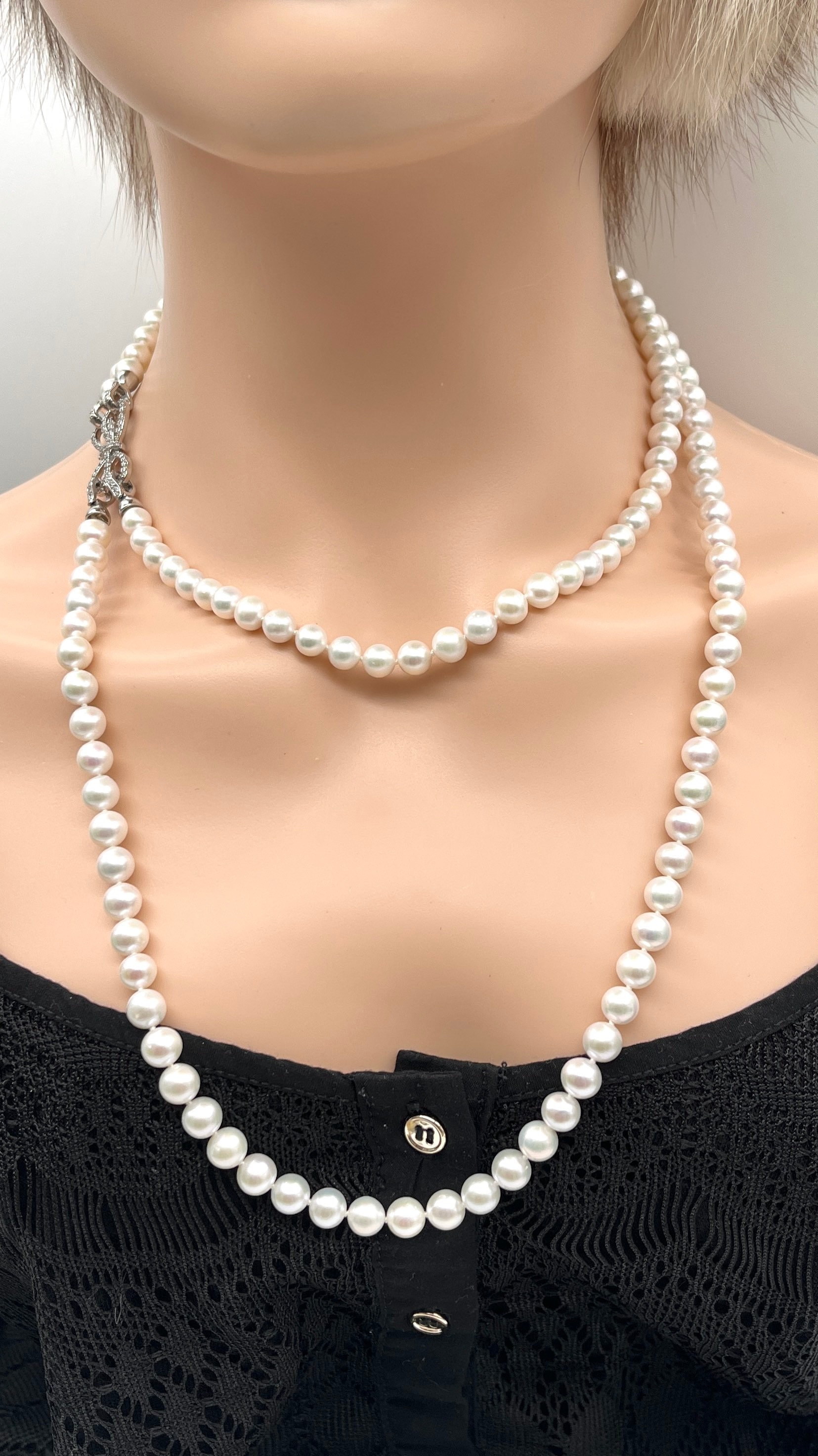 ☆ENGBROX☆ blanc pearl necklace EBNL21070GD White Pearl Necklace, Can Make Many Designs, Versatile