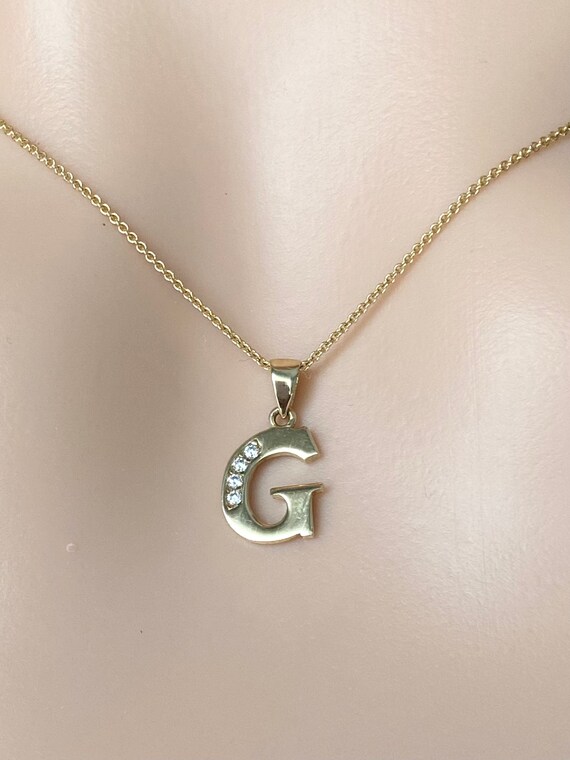 Hot Selling Letter G Pendant Necklace Alphabet Initial Women Necklaces