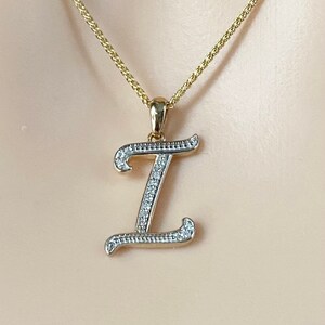 Colgante de diamante I, collar de oro macizo de 10 quilates I, regalo personalizado, regalo de cumpleaños para mujer, regalos
